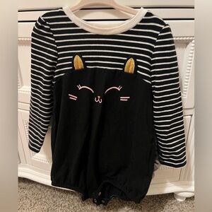 Rare Cat & Jack Halloween cat tutu bum onesie